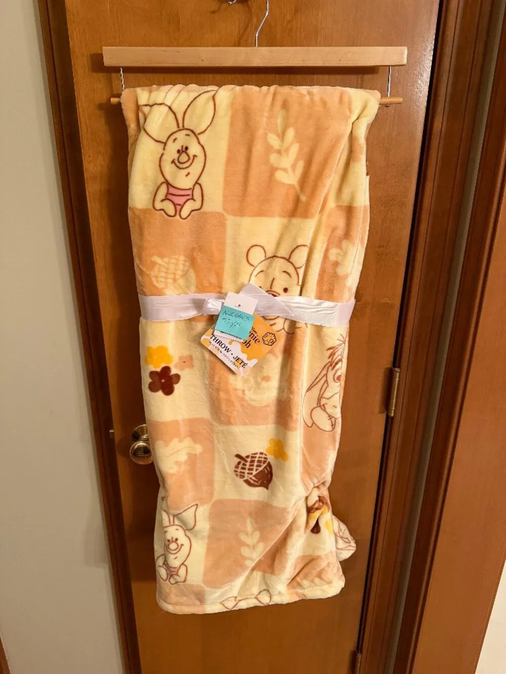 Disney Winnie the Pooh & Piglet Acorns & Fall Leaves Plush Blanket 60 x 70